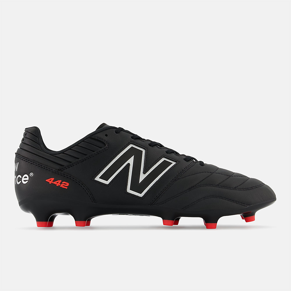 New Balance 442 PRO FG V2 Shoes Black with Red and White